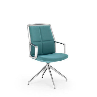 Adele Padded meeting, visitor armchair with 4 stars pyramidal base