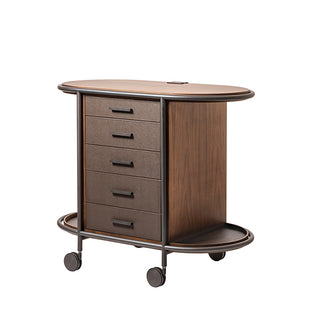 Arcade Wood Coffee and Tea Cart Oval • Giobagnara