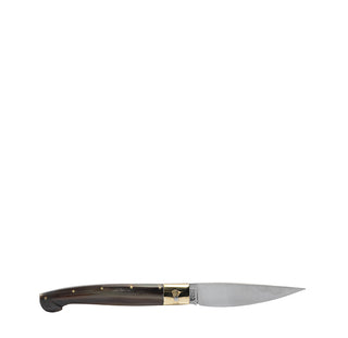 Pattadese Knife with Dark Ram Horn Handle