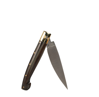 Pattadese Knife with Dark Ram Horn Handle