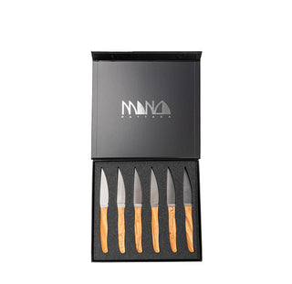 Set of Table Knives in Sardinian olive wood