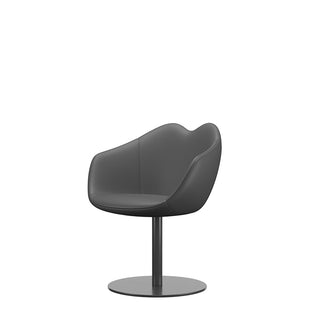 Dark Grey XOXO Chair Leather Round Base