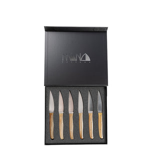 Set of Table Knives in Light Ox Horn