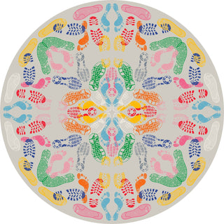 Carpet Let's Dance Human Traces Light Round - Danilo Cascella Premium Store