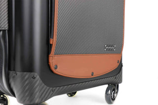 Trolley Akille Flap Brown in Carbon Fiber - Danilo Cascella Premium Store