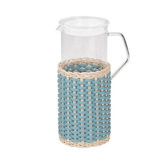Marseille Leather & Rattan Glass Pitcher - Danilo Cascella Premium Store