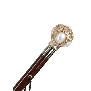 Double Umbrella brown with light beige print - Danilo Cascella Premium Store