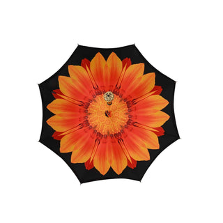 Double Black Gazania Print Umbrella with Knob Handle - Danilo Cascella Premium Store