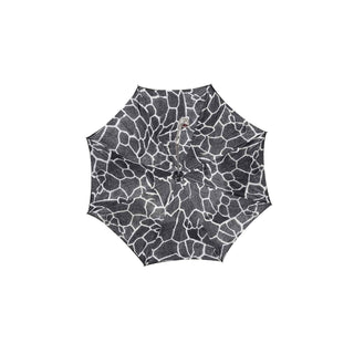 Double Black/ Flocked Giraffe Print Umbrella with Jewel Handle - Danilo Cascella Premium Store