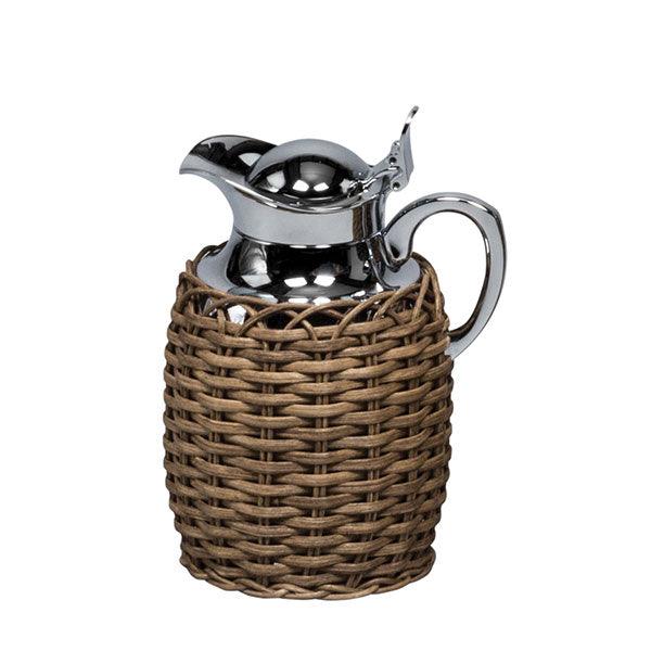 Pigment Villandry insulated carafe, rattan, large, light brown