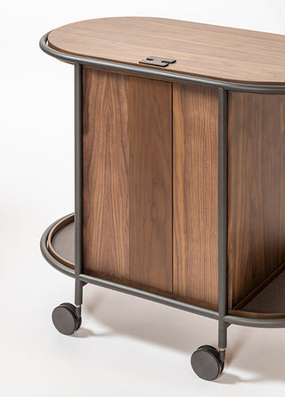 Arcade Wood Coffee and Tea Cart Oval • Giobagnara 