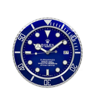 Blu Rolex Wall Clock