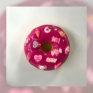 Fuchsia Donut With Candy