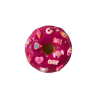 Fuchsia Donut With Candy