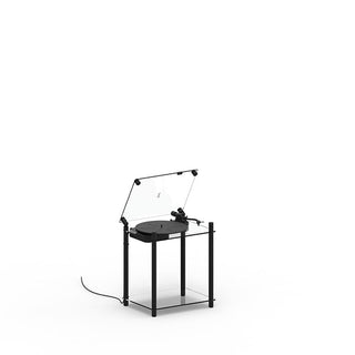 Transparent Turntable Stand Black