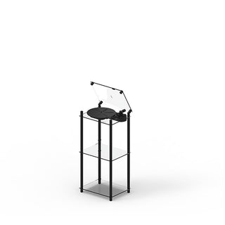 Transparent Turntable Stand Black
