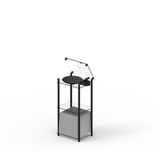 Transparent Turntable Stand Black