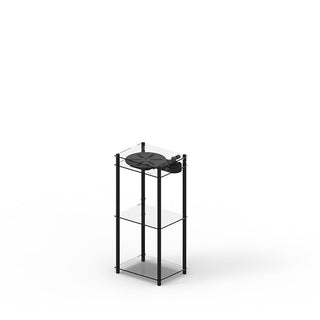 Transparent Turntable Stand Black