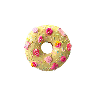 Vanilla Donut With Pink Candy