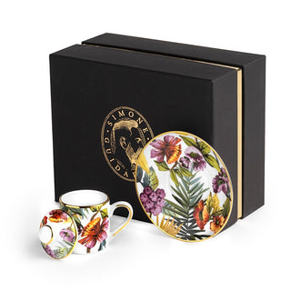 Set of 2 Coffee Cup • Jungle White