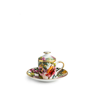 Set of 2 Coffee Cup • Jungle White