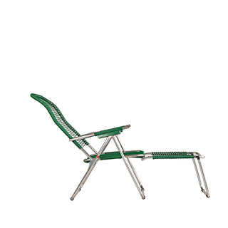 Green Spaghetti Lounge Chair with Footrest