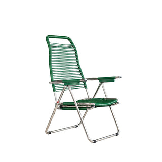 Green Spaghetti Lounge Chair with Footrest
