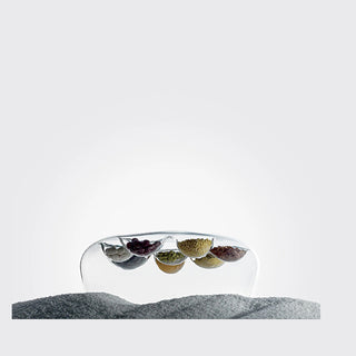Lotus Big • Reversible plate with 8 small cavities