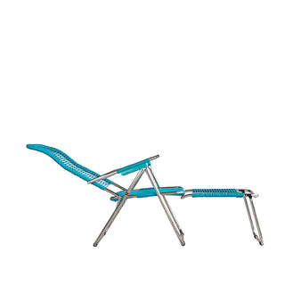 Turquoise Spaghetti Lounge Chair with Footrest