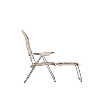 Taupe Spaghetti Lounge Chair with Footrest