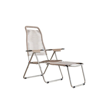 Taupe Spaghetti Lounge Chair with Footrest