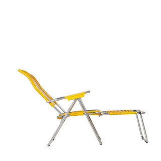 Yellow Spaghetti Lounge Chair with Footrest