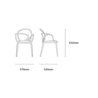 Loop Chair with Cushion, Set of 2 pieces - Danilo Cascella Premium Store