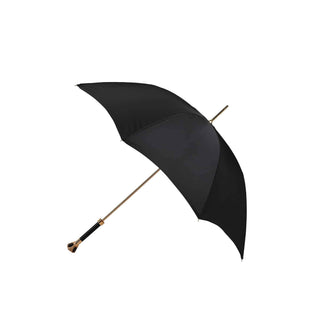 Double Black Gazania Print Umbrella with Knob Handle - Danilo Cascella Premium Store