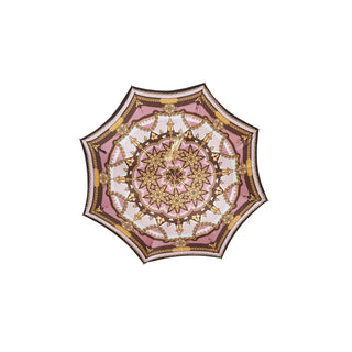 Double Brown/ Windrose Print Umbrella with Jewel Handle - Danilo Cascella Premium Store