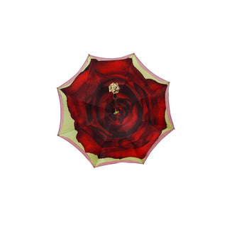 Double Umbrella Red, Rose Print with Rose Handle - Danilo Cascella Premium Store