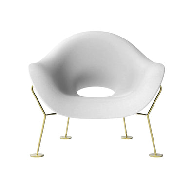 Pupa Armchair Brass Base Indoor - Danilo Cascella Premium Store